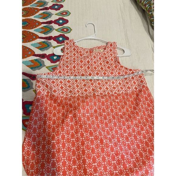 Faded Glory Orange and White patterned tank top size L - Picture 4 of 5